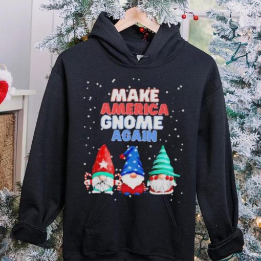 Official Make America gnome again funny snowy Christmas T shirt