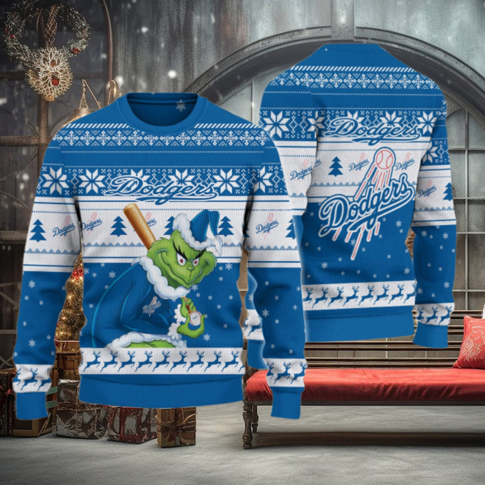 Los Angeles Dodgers Grinch Christmas Ugly Sweater Los Angeles Dodgers Grinch Christmas Ugly Sweater