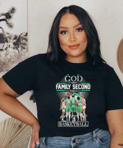 god first family second then boston celtics 2023 season signatures hoodie, sweater, longsleeve, shirt v-neck, t-shirt Tee Shirt