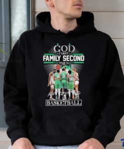 god first family second then boston celtics 2023 season signatures hoodie, sweater, longsleeve, shirt v-neck, t-shirt Tee Shirt