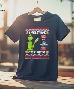 grinch I Will Drink Stella Artois Here And There Everywhere Merry Christmas Thoodie, sweater, longsleeve, shirt v-neck, t-shirt