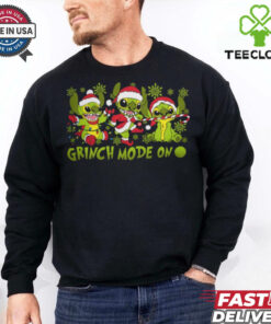 grinch mode on stich christmas shirt