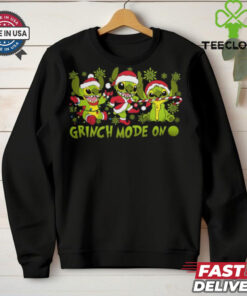 grinch mode on stich christmas shirt