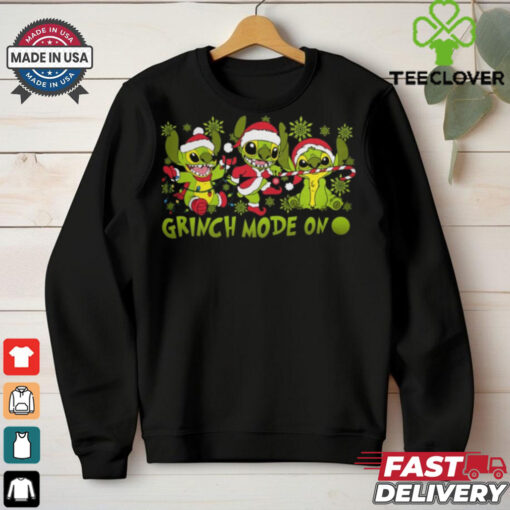 grinch mode on stich christmas shirt