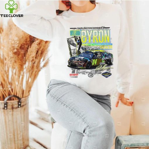 William Byron Checkered Flag Sports 2023 Goodyear 400 Race Winner signature shirt