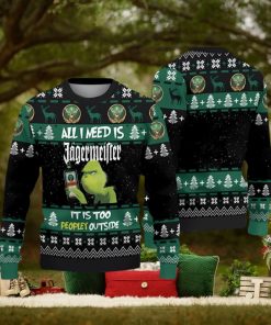 Grinch It Is Too Peopley Outside Ugly Christmas Sweater 3D Printed Men And Women Holiday Gift