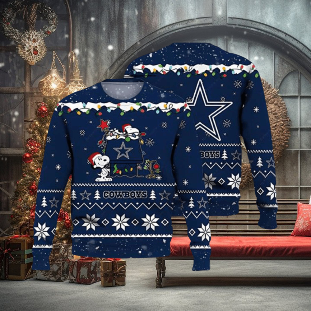 Dallas Cowboys Ugly Sweater Snoopy Night Ugly Christmas Sweater 3D Printed Men And Women Holiday Gift Dallas Cowboys Ugly Sweater Snoopy Night Ugly Christmas Sweater 3D Printed Men And Women Holiday Gift