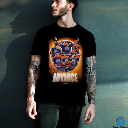 The Edmonton Oilers Advance To The Second Round 2024 Stanley Cup Playoffs T Shirt