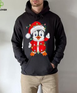 Penguin Lover Xmas Lighting Santa Penguin Christmas Shirt