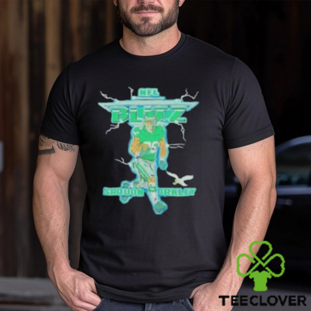 NFL Blitz Saquon Barkley Philadelphia Eagles Football Shirts NFL Blitz Saquon Barkley Philadelphia Eagles Football Shirts