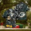 Green Bay Packers Mickey Mouse Floral Short Sleeve Hawaii Shirt