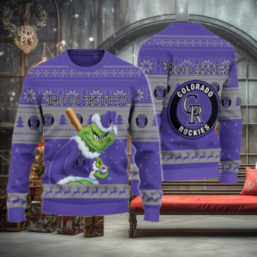Colorado Rockies Grinch Christmas Ugly Sweater