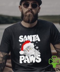 Cat hat santa santa paws merry christmas shirt 1 Cat hat santa santa paws merry christmas shirt