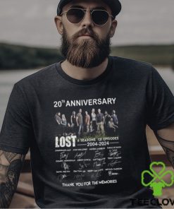 20th Anniversary LOST 6 Seasons 121 Episodes 2004 2024 Thank You For The Memories T Shirt