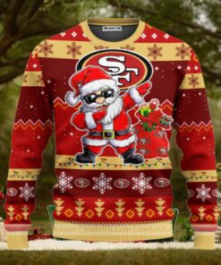 San Francisco 49ers Dabbing Santa Claus Ugly Christmas Sweater