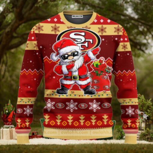 San Francisco 49ers Dabbing Santa Claus Ugly Christmas Sweater
