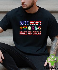 hate won’t make us great Usa flag lgbt shirt