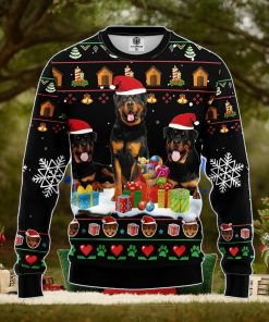 Rottweiler 2 Ugly Christmas Sweater Amazing Gift Men And Women Christmas Gift
