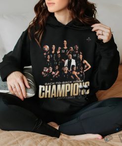 The las vegas aces win their second straight wnba championship shirt
