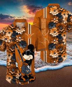 Texas Longhorns Aloha Mick Pattern Hawaiian Shirt For Fans