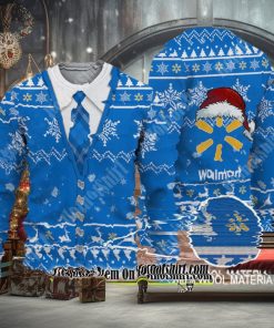 hot ugly christmas sweater walmart logo satan hat reindeer snowflake