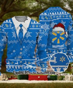 hot ugly christmas sweater walmart logo satan hat reindeer snowflake