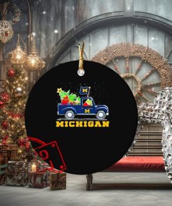 The Grinch Drive Truck Michigan Football Christmas Ornament