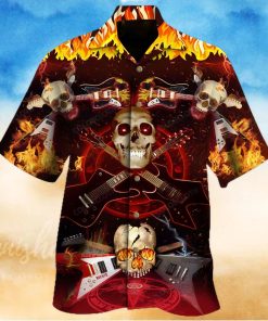 Skull Rock N Roll Hawaiian Shirt Unisex Adult