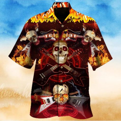 Skull Rock N Roll Hawaiian Shirt Unisex Adult