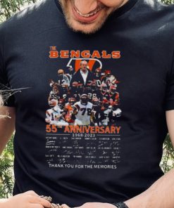 The Cincinnati Bengals 55th Anniversary 1968 2023 Thank You For The Memories Signatures shirt