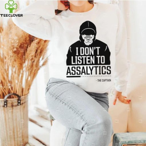 i dont listen to assalytics the captain logo shirt shirt trang