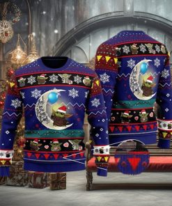 To The Moon And Back Baby Yoda Star Wars Ugly Christmas Sweater