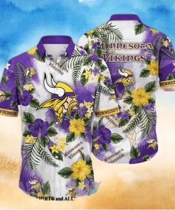 Minnesota Vikings NFL Flower Full Print Classic Hawaiian Shirt