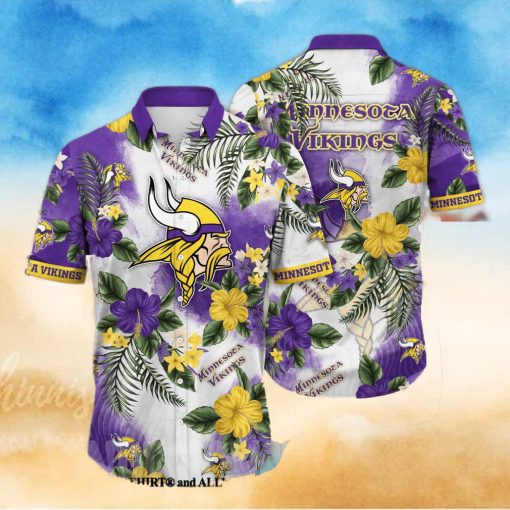 Minnesota Vikings NFL Flower Full Print Classic Hawaiian Shirt