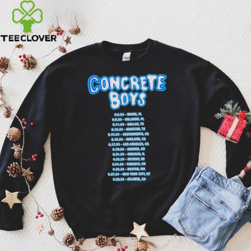 Official Concrete Boys Tour Dates Shirt