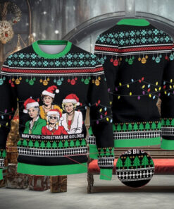 Golden Girls May Your Christmas Be Golden Ugly Sweater, Retro TV Series Xmas Sweatshirt