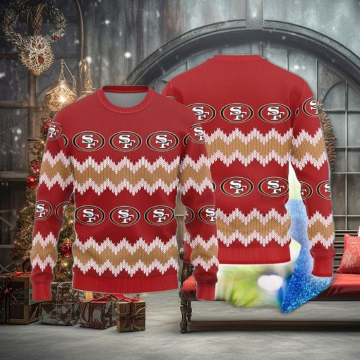 San Francisco 49ers Logo Knitted Pattern Ugly Christmas Sweater