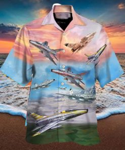 Us Air Force North American F 100 Super Sabre Hawaiian Shirt