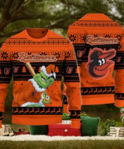 Baltimore Orioles Grinch Christmas Ugly Sweater