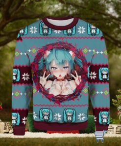 Ahegao Hatsune Miku Ugly Christmas Sweater