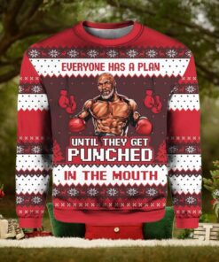 Mike Tyson Everyone Has A Plan Until They Get Punched in the Mouth Ugly Christmas Sweater