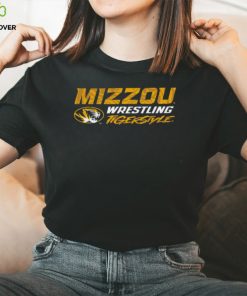 Mizzou Tigers Oval Tiger Head Youth Tiger Style Wrestling Black T Shirt