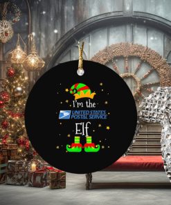 im the united states postal service elf christmas ornament Circle