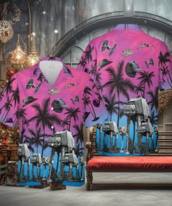 Star Wars Funny Summer Tropical Purple Hawaiian Shirt