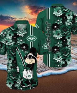 New York Jets Aloha Mick Pattern Hawaiian Shirt For Fans