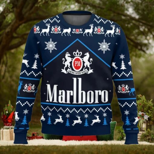 Marlboro Ice Blast Cigarette Ugly Christmas Sweater