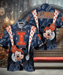 Ncaa Illinois Fighting Illini Mickey Mouse Trendy Hawaiian Shirt Aloha Shirt