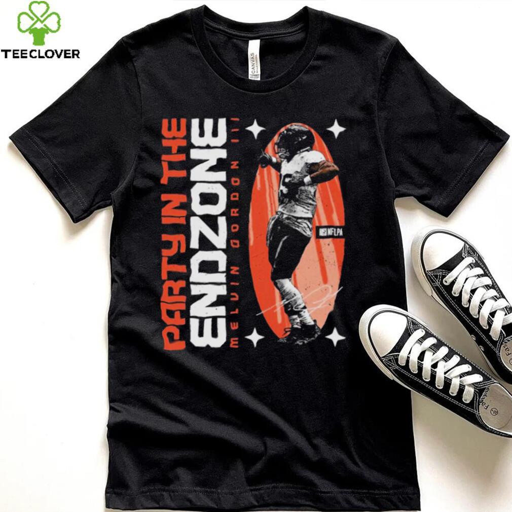 Melvin Gordon Denver Broncos Endzone Party Signature Shirt Melvin Gordon Denver Broncos Endzone Party Signature Shirt