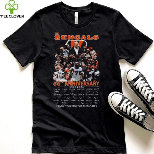 The Cincinnati Bengals 55th Anniversary 1968 2023 Thank You For The Memories Signatures shirt