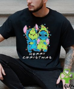 Baby Grinch and baby Stitch merry christmas light shirt 3 Baby Grinch and baby Stitch merry christmas light shirt